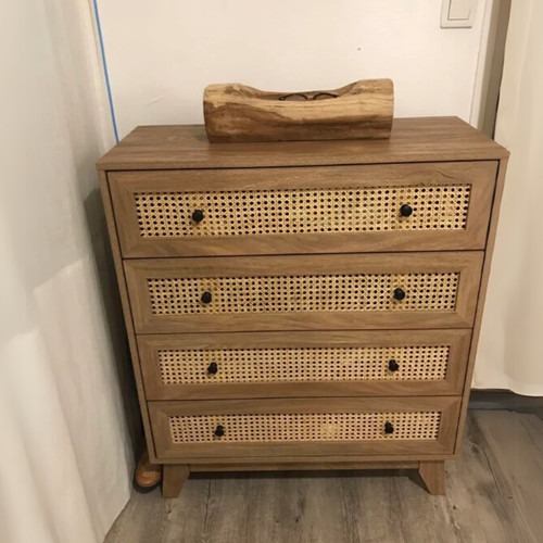 Rattan chest drawers - rattan, of