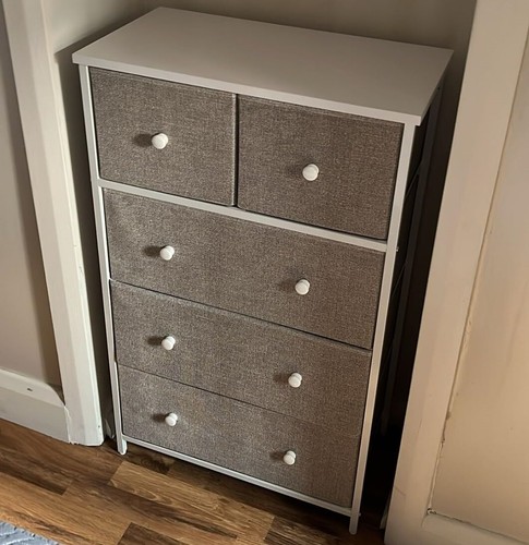 Grey bedroom dresser - grey, 5