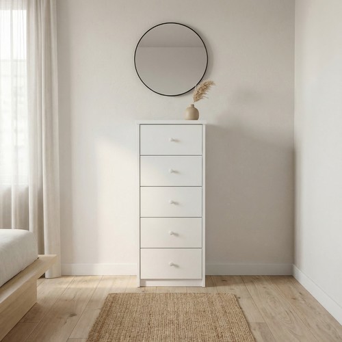 Freya drawer chest tall - 5-drawer, chest,